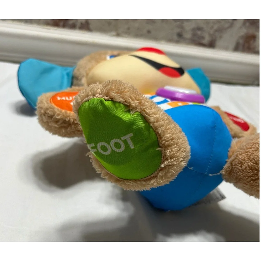 Fisher-Price Laugh & Learn Smart Stages Puppy Musical Plush Toy Brown Blue FPP50
